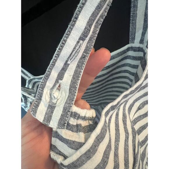 Lucky Brand Linen Striped Crop Tank, Large, NWT, Summer, Beach, Lightweight - Picture 4 of 16